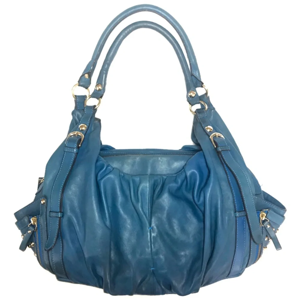 Auc Hype Studs Hobo soft Leather Shoulder Bag